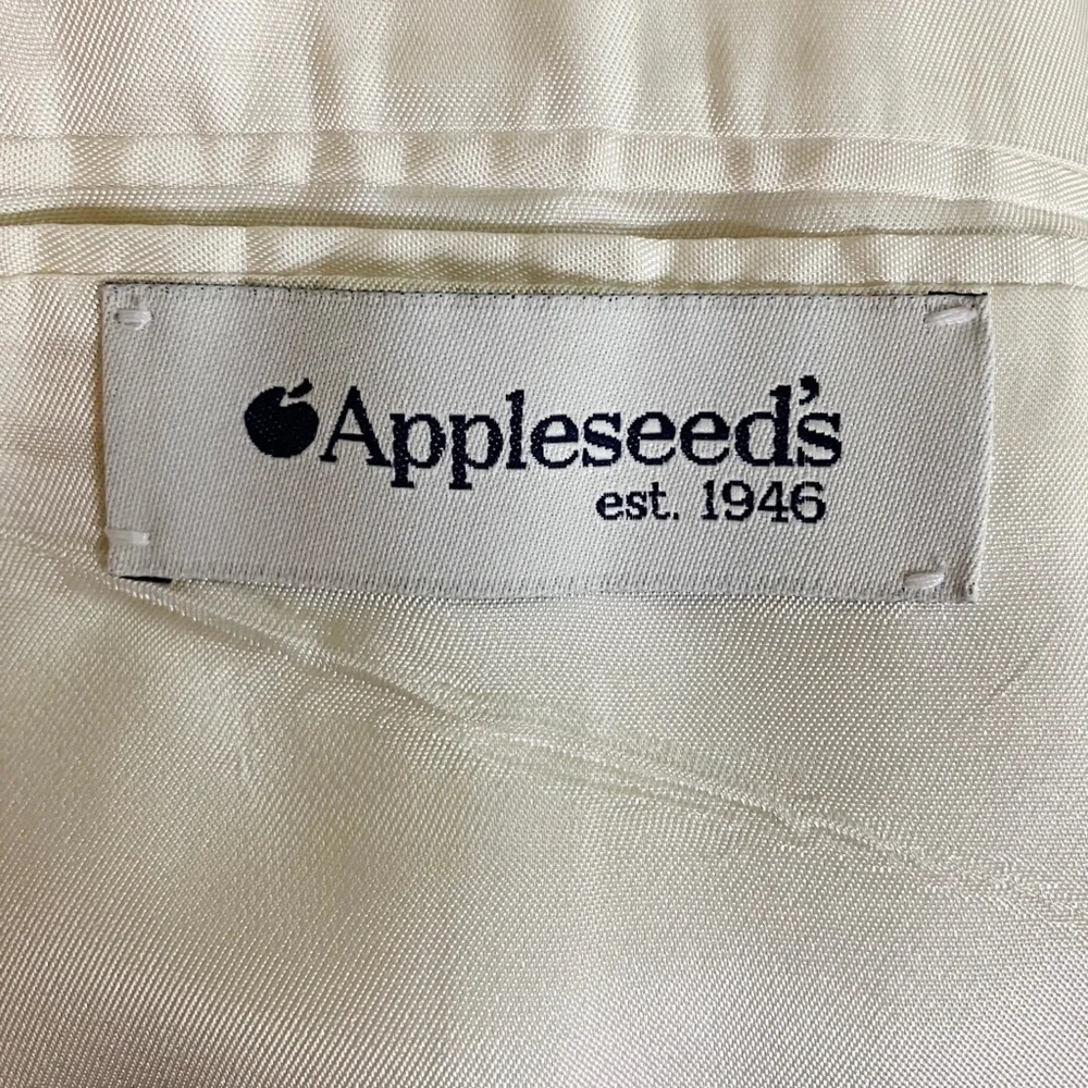 Office Wedding Travel APPLESEEDS Mens Single Breasted Jacket Blazer 46 L Beige